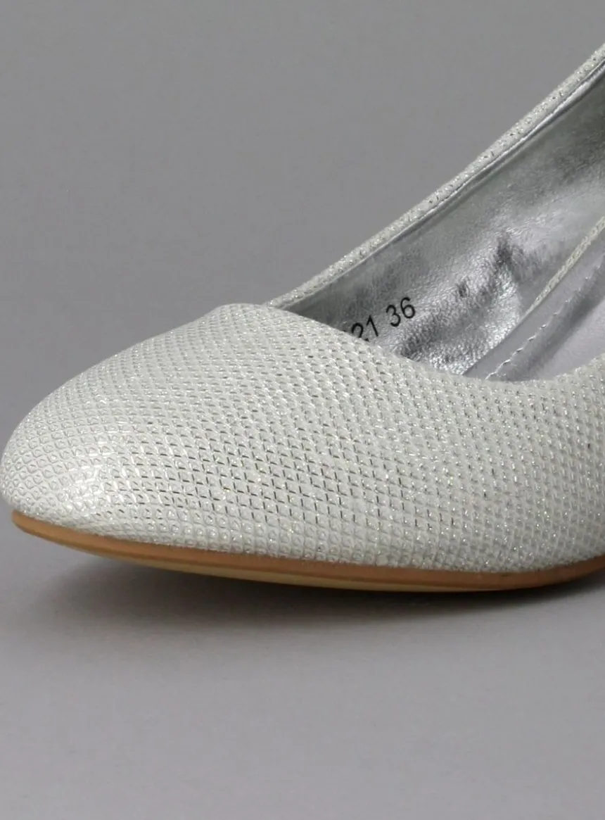 Chaussures soirée cérémonie femme scintillante petit talon