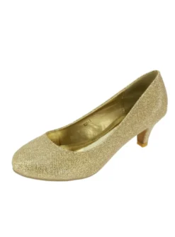 Chaussures soirée cérémonie femme scintillante petit talon
