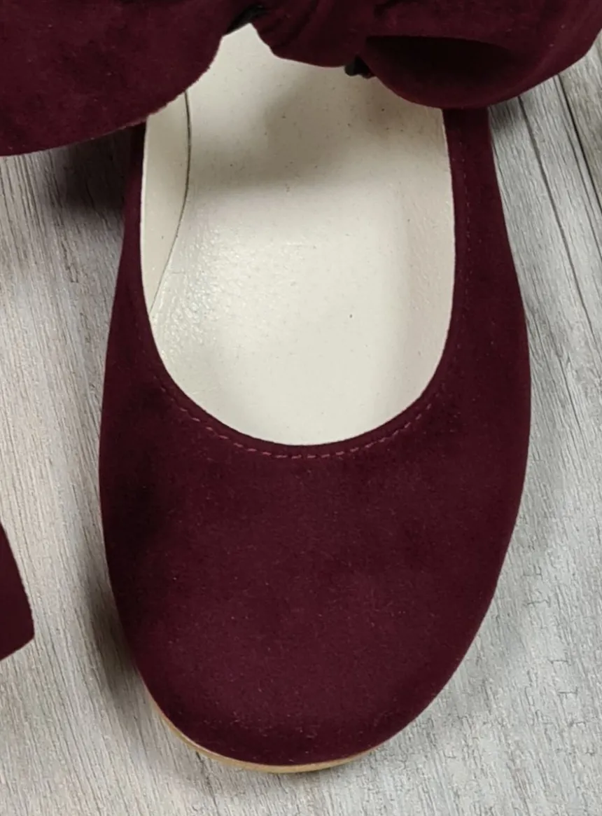 chaussures soirée fille nubuck large noeud