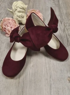 chaussures soirée fille nubuck large noeud