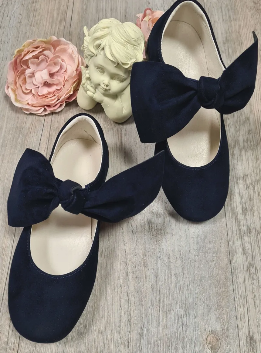 chaussures soirée fille nubuck large noeud