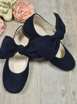 chaussures soirée fille nubuck large noeud