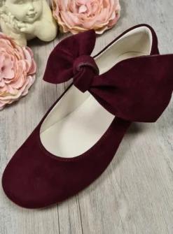 chaussures soirée fille nubuck large noeud