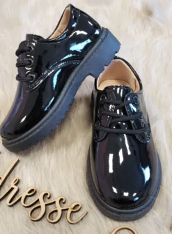 Chaussures vernies noires cérémonie garçon