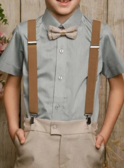 Chemise de cérémonie verte été garçon - MC