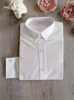 Chemise enfant blanche ou ivoire manches longues