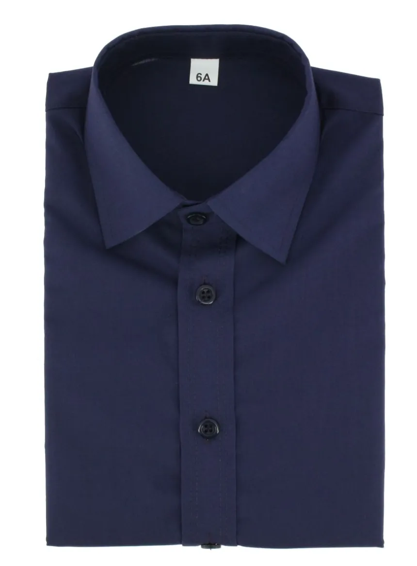 Chemise enfant habillée couleur manches longues