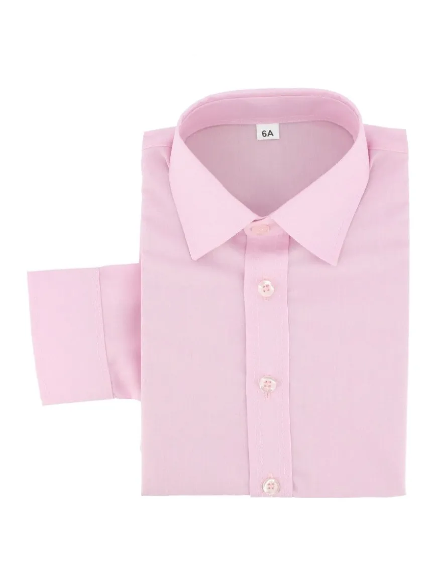 Chemise enfant habillée couleur manches longues
