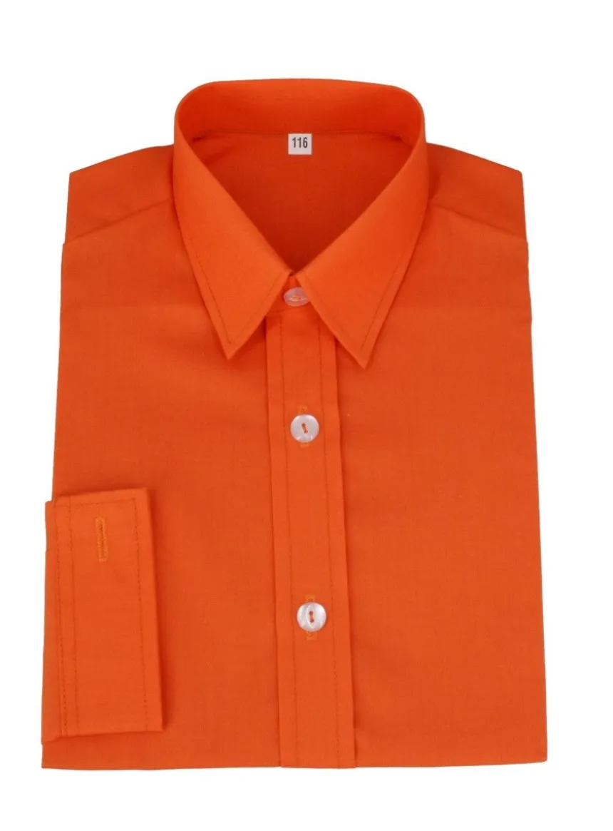 Chemise enfant habillée couleur manches longues