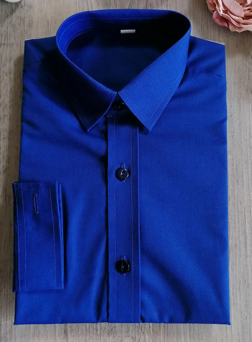 Chemise enfant habillée couleur manches longues