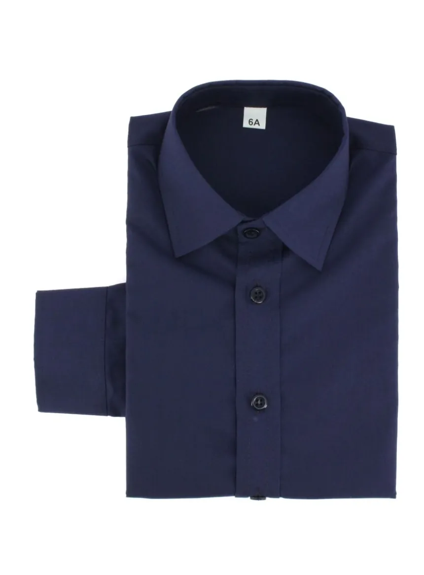 Chemise enfant habillée couleur manches longues