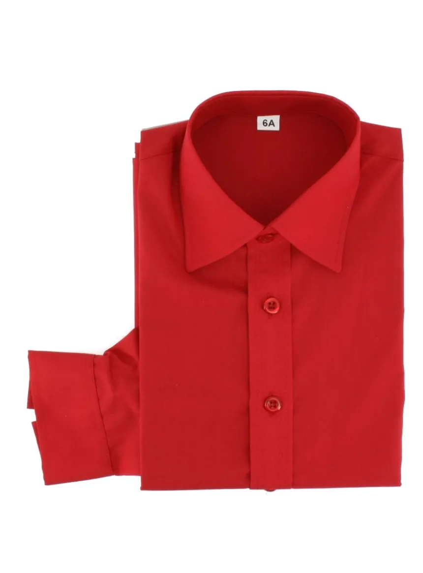 Chemise enfant habillée couleur manches longues