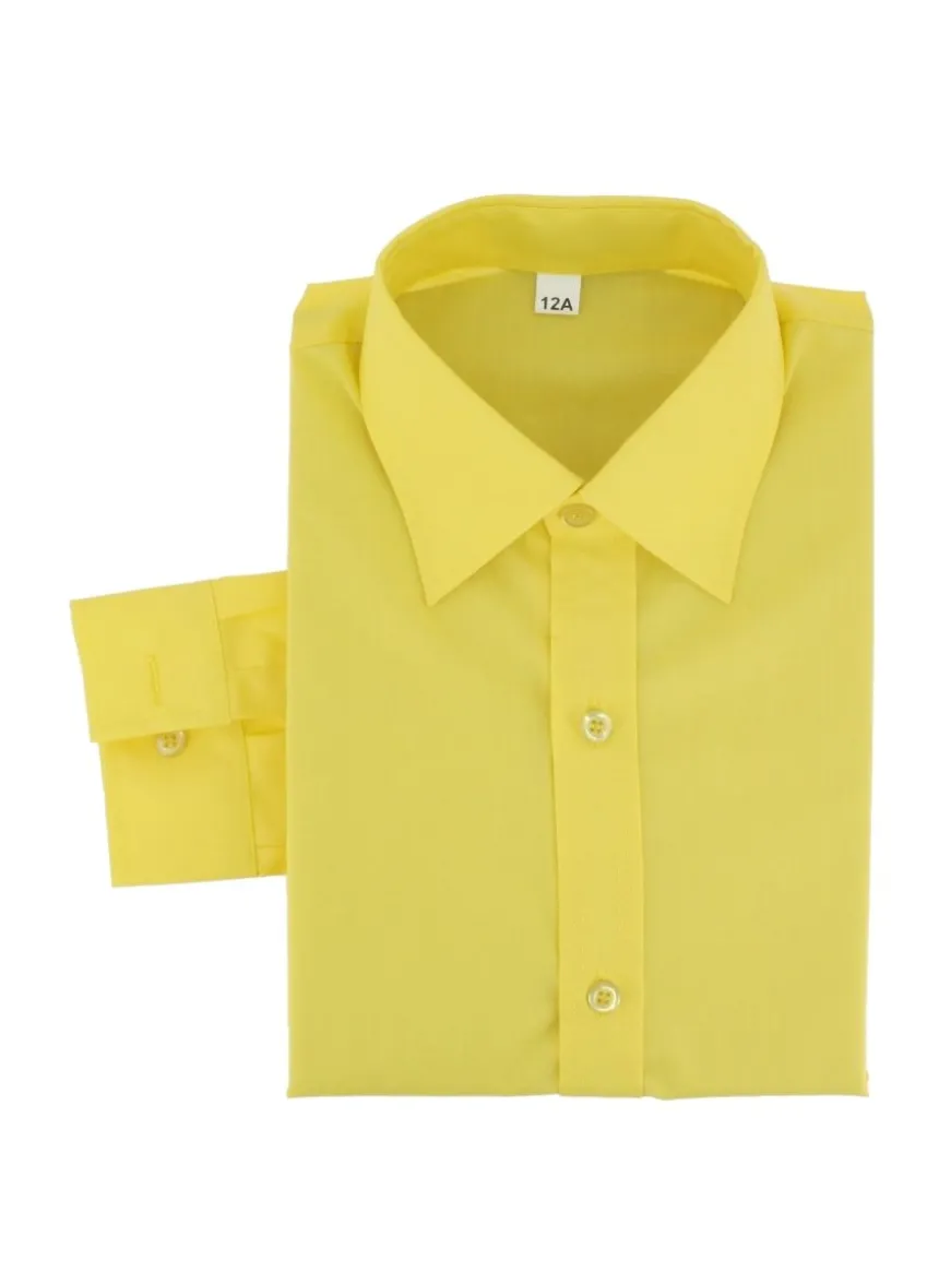 Chemise enfant habillée couleur manches longues
