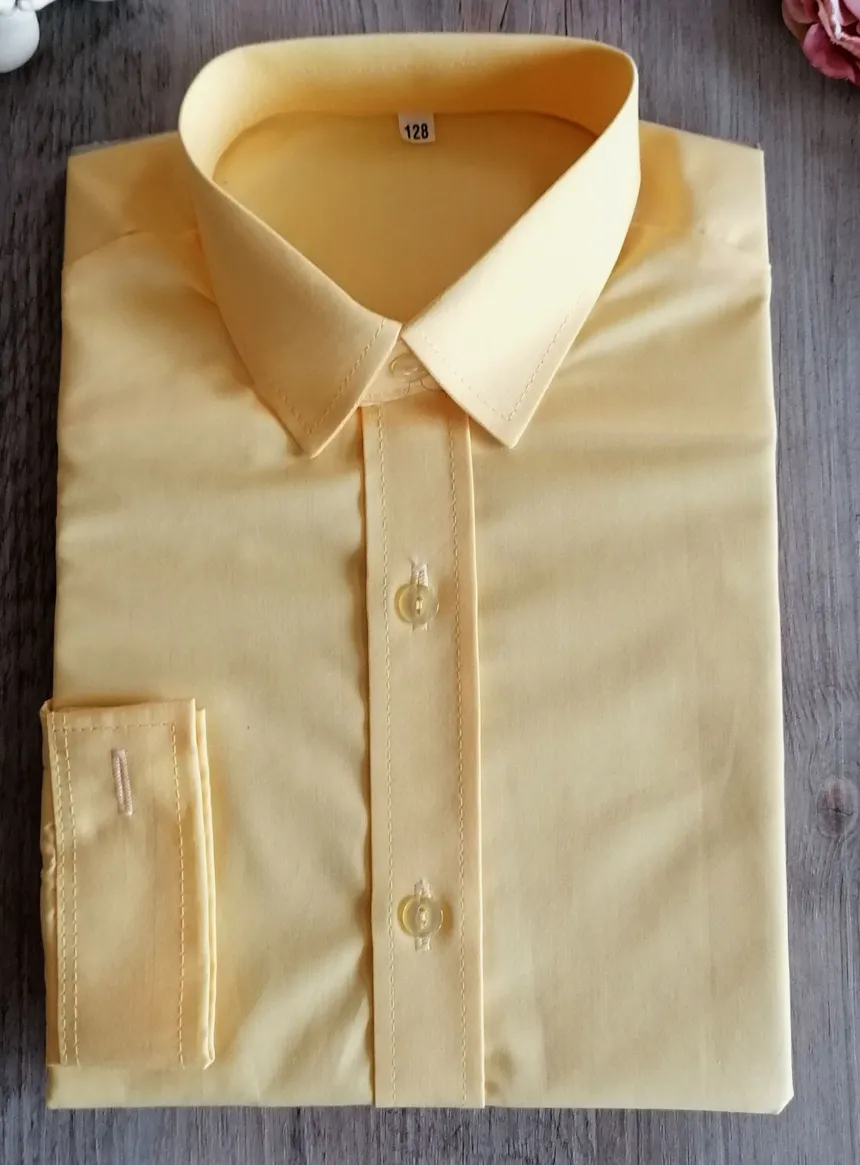 Chemise enfant habillée couleur manches longues
