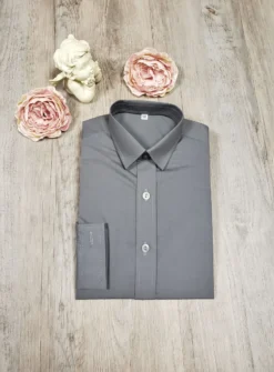 Chemise enfant habillée couleur manches longues