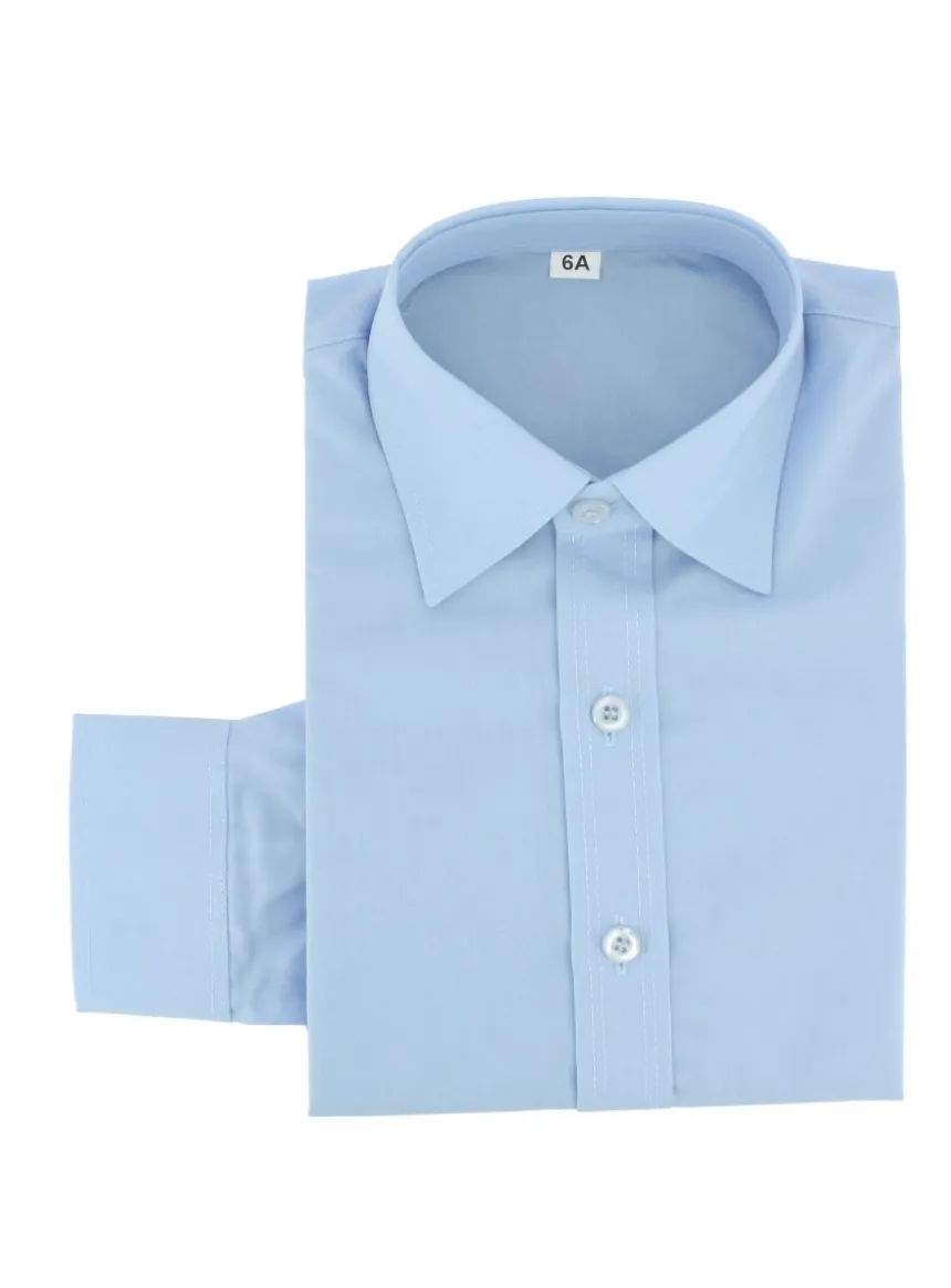 Chemise enfant habillée couleur manches longues