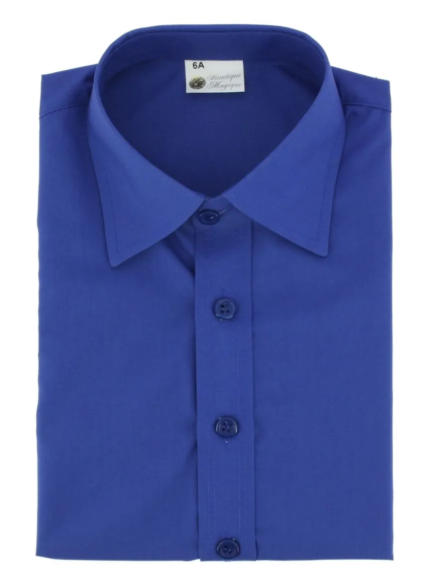 Chemise enfant habillée couleur manches longues