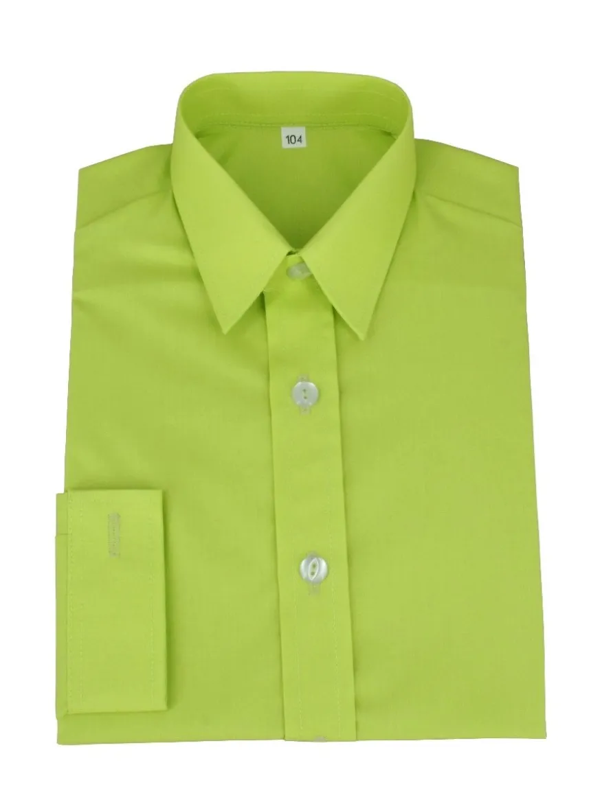 Chemise enfant habillée couleur manches longues