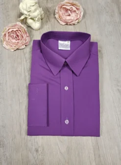 Chemise enfant habillée couleur manches longues