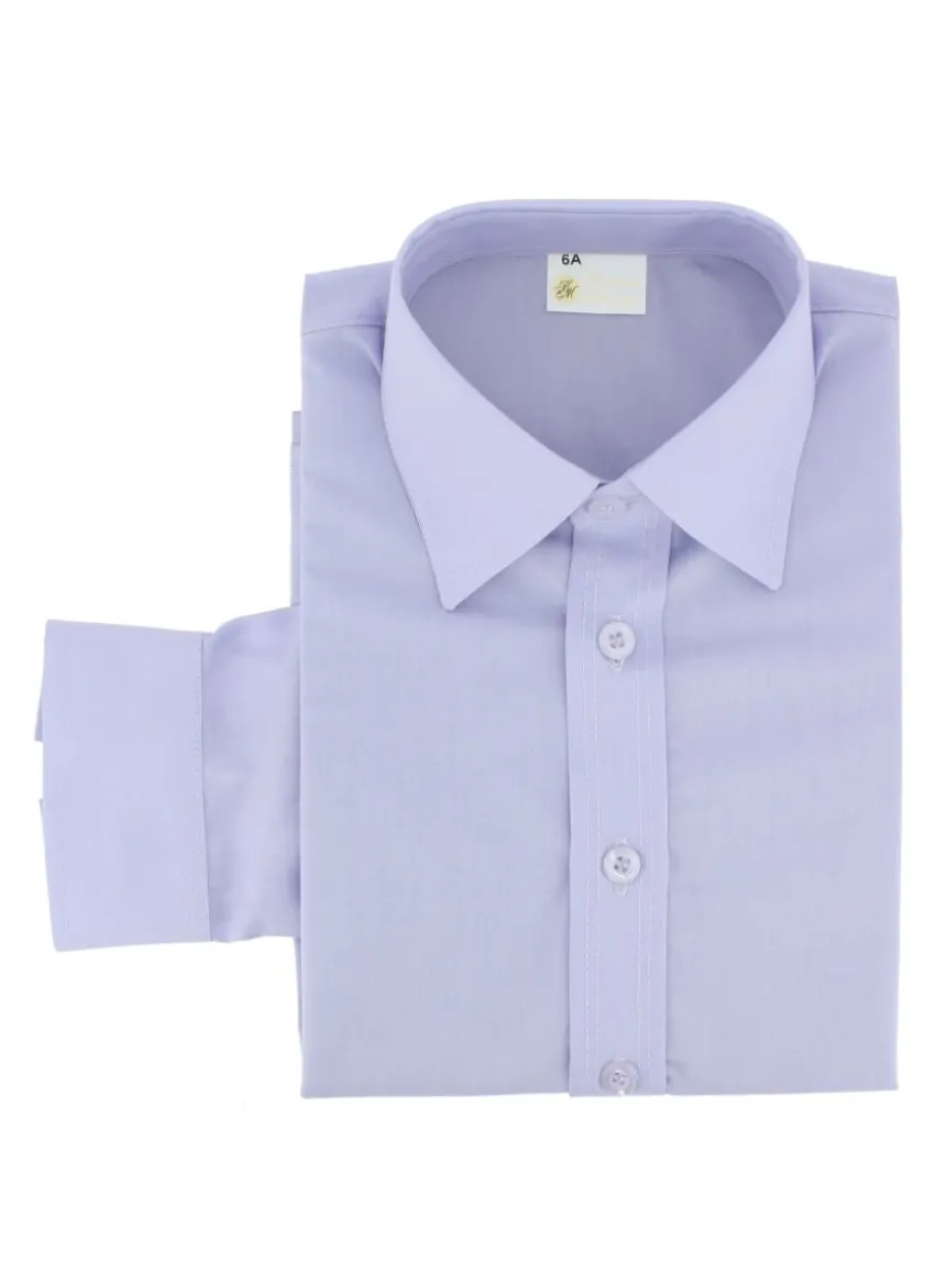 Chemise enfant habillée couleur manches longues