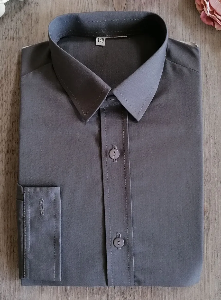 Chemise enfant habillée couleur manches longues