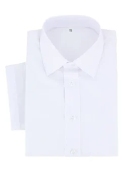Chemise enfant manches courtes blanche ou écrue