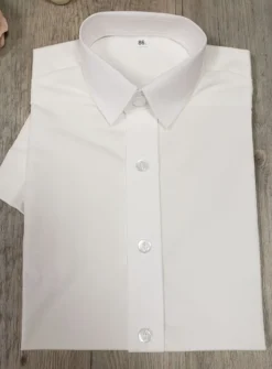 Chemise enfant manches courtes blanche ou écrue