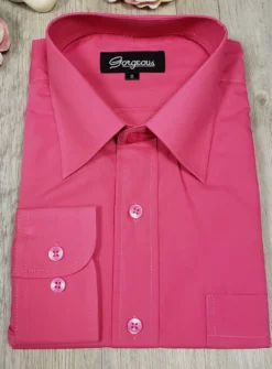 Chemise enfant manches longues Rose fushia 18 ans
