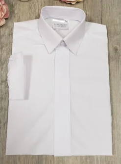 Chemise garçon smart boutons non visibles