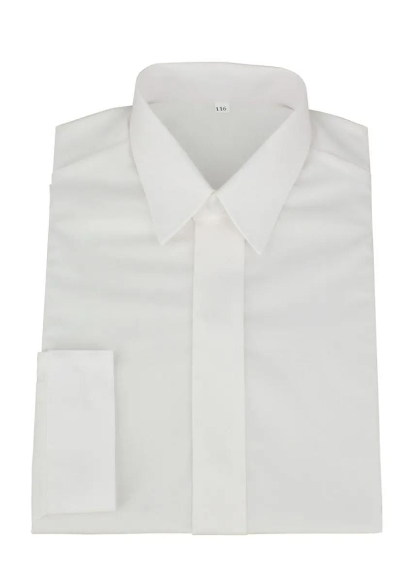 Chemise garçon smart boutons non visibles