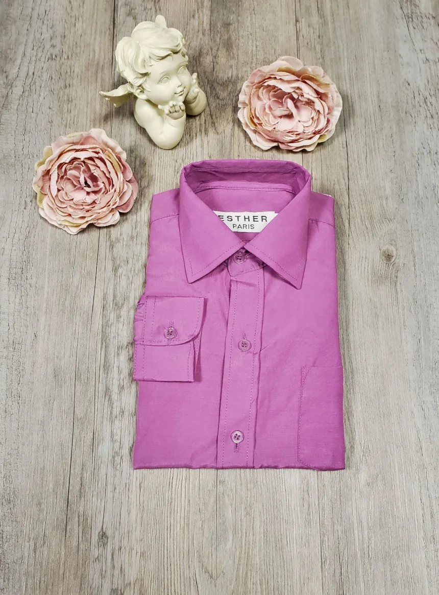 Chemise habillée enfant manches longues