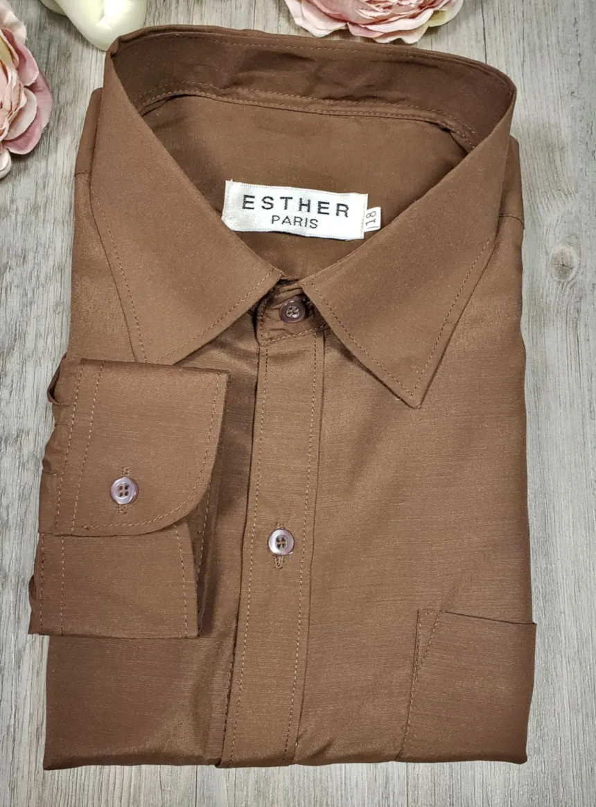 Chemise habillée enfant manches longues