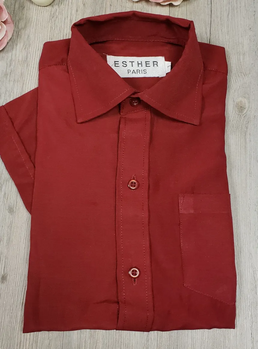 Chemise habillées enfant manches courtes