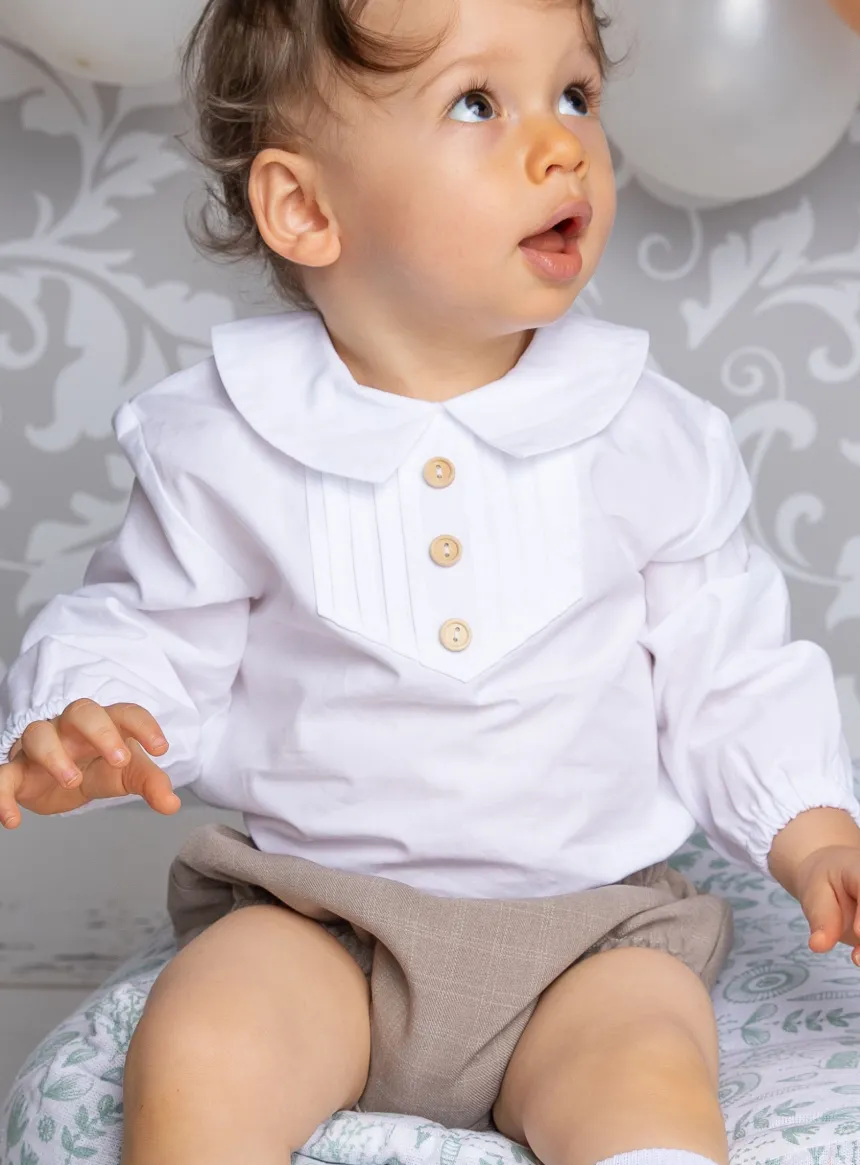 Chemise manches longues vintage petit garçon
