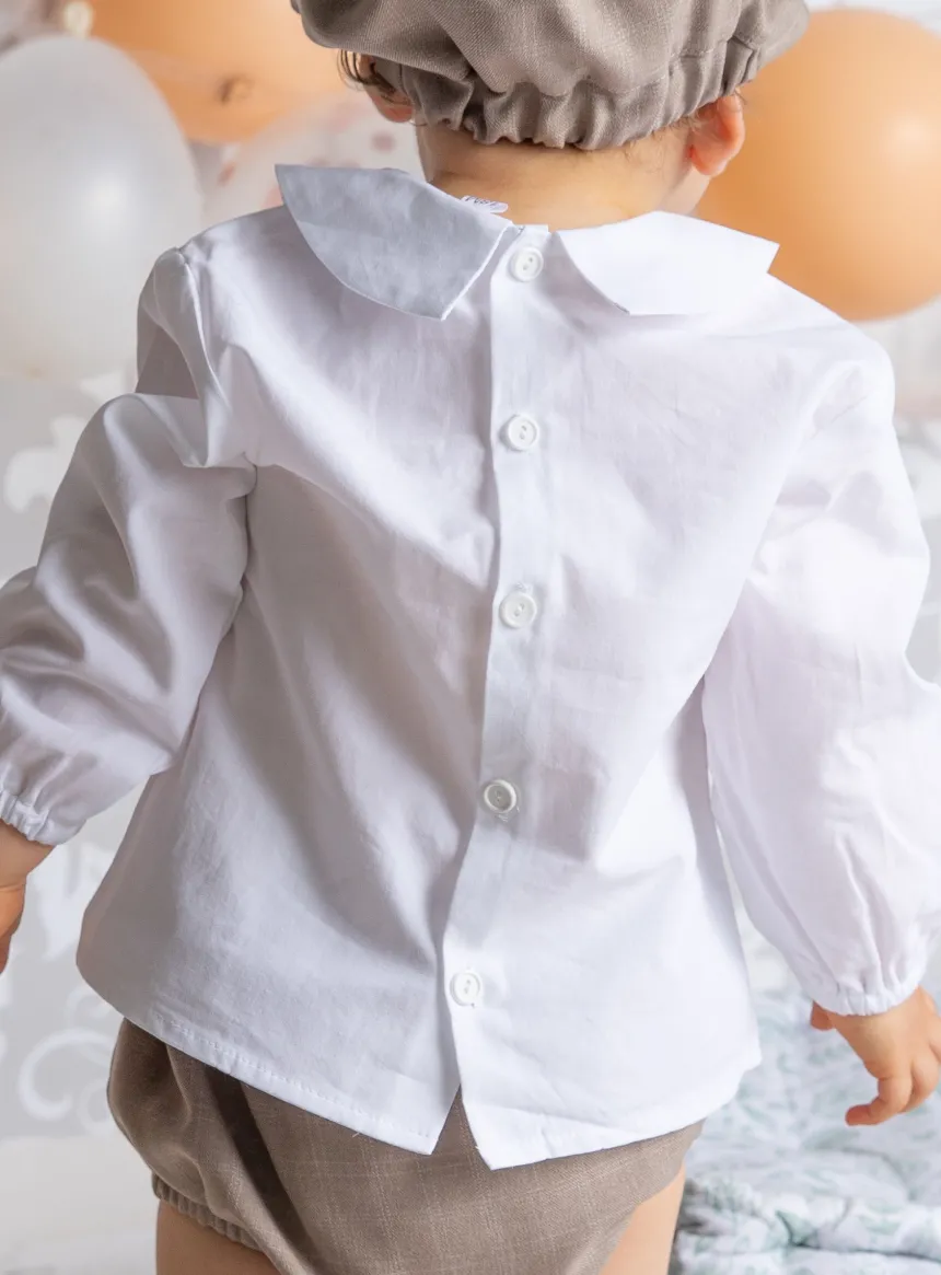 Chemise manches longues vintage petit garçon