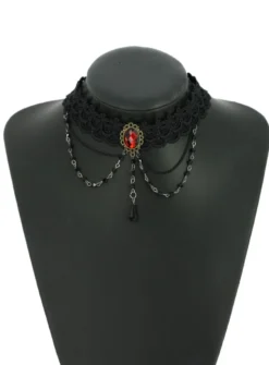 Chocker ras du cou dentelle noire Noir