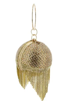 Clutch bag rond avec strass