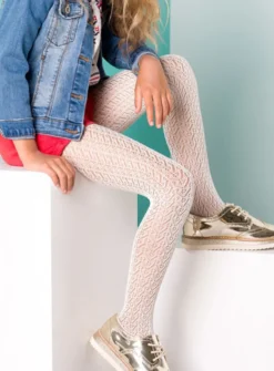 Collants enfant maille tissée