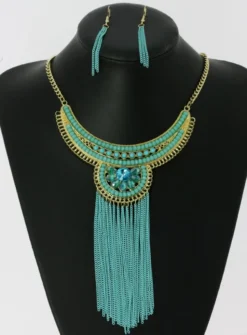 Collier plastron chic + boucles