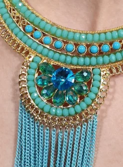 Collier plastron chic + boucles