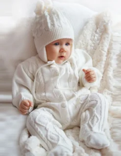 Combinaison crochet bébé - mixte coton organique