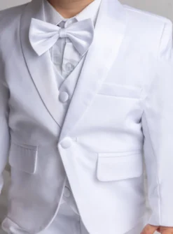 Costume baptême complet blanc pour bébé garçon