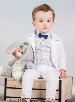 Costume bébé blanc garçon Aurélien