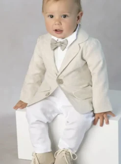 Costume bébé coton lin 4 pièces Paul