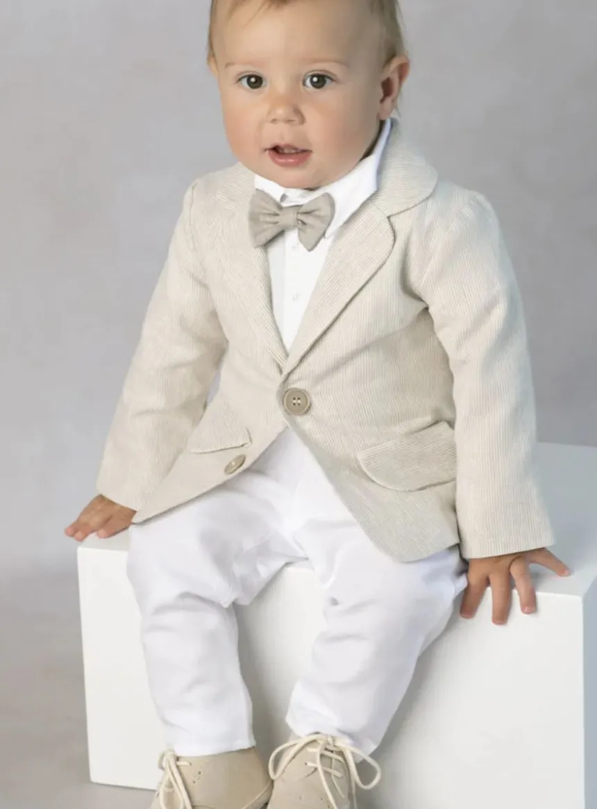 Costume bébé coton lin 4 pièces Paul