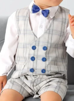 Costume bébé garçon bermuda Evan Gris 3 mois