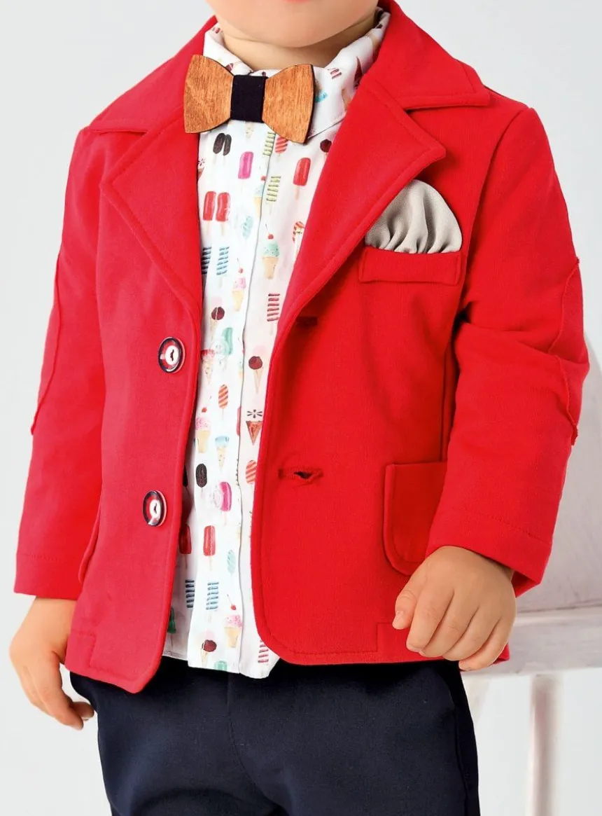 Costume bébé garçon Jullien Rouge 3 mois