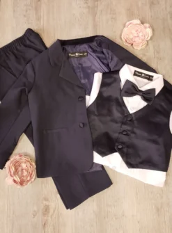 Costume bébé garçon pour cérémonie mariage bleu marine