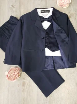 Costume bébé garçon pour cérémonie mariage bleu marine