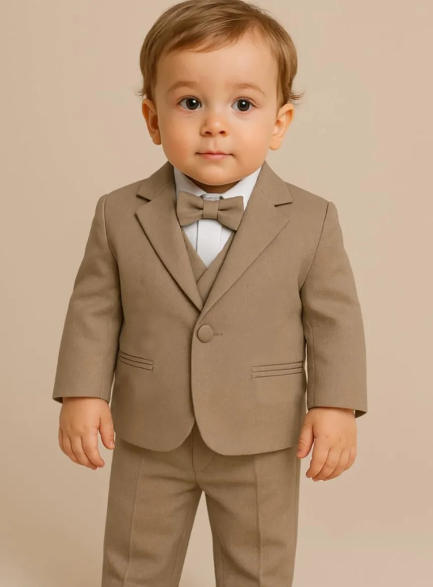 Costume bébé Petit Garçon Beige Foncé modèle Lucas